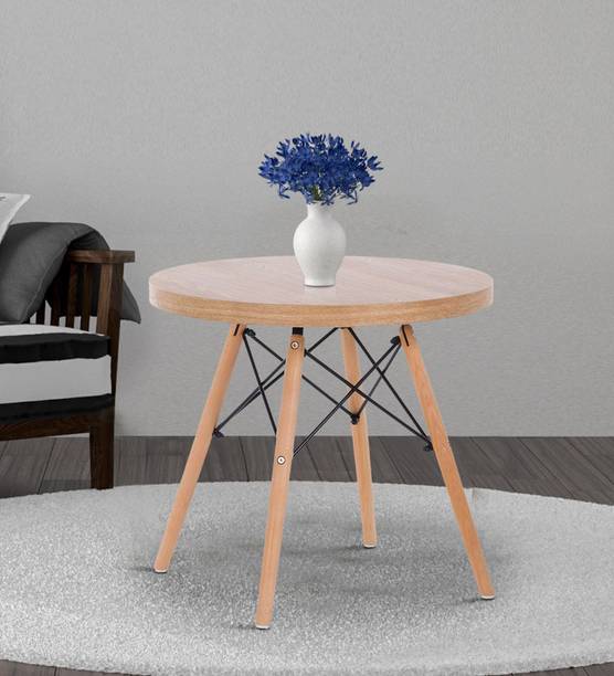 Deal Dhamaal Beechwood Legs 60 cm DSW Circular Ormond Coffee Table (Brown) Engineered Wood 2 Seater Dining Table