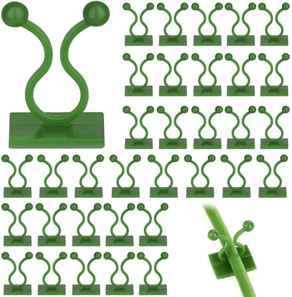 JHWOQU 30 Pcs Plant Climbing Wall Fixing Clip, Indoor Cable tie, Invisible Vine Hook Plant Straightener