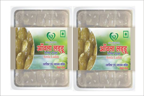 NaturEarth 100% Natural Amla Laddu ( 1000 gm ) Freshly Made Low in Sugar( Sweet Box) Box