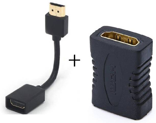 Etake  TV-out Cable Hdmi Male to Female Connector With Hdmi Female to Female Jointer Combo