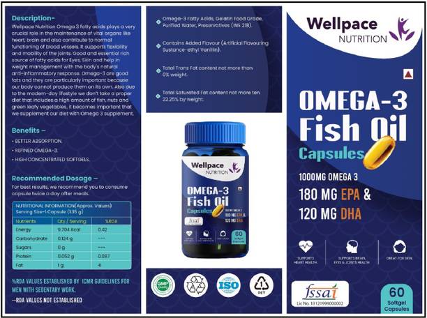 Wellpace Fish Oil 1000mg Capsule