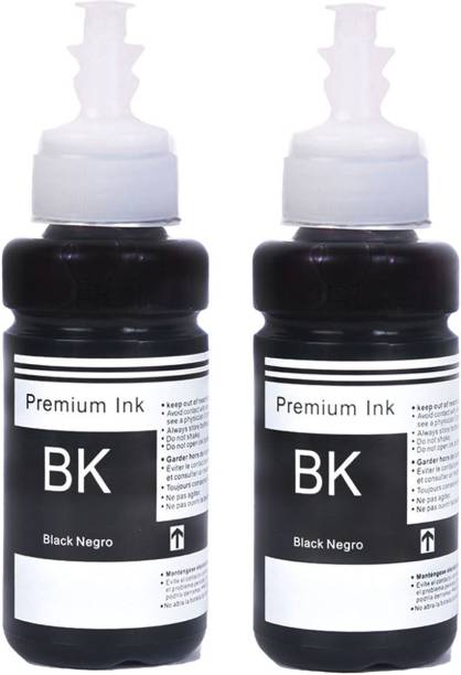 R C Print Ink Compatible for Epson T664 L360 , L361, L365, L380 Black - Twin Pack Ink Bottle
