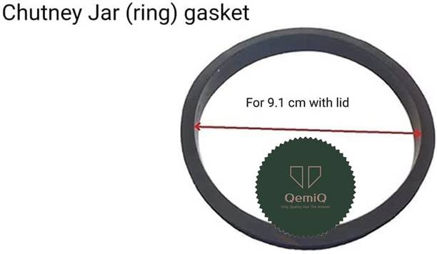 QEMIQ ®-"Small Jar Gasket Only". Fits-Most Mixer Grinder's (9.1 cm) 5 unit's Mixer Jar Gasket