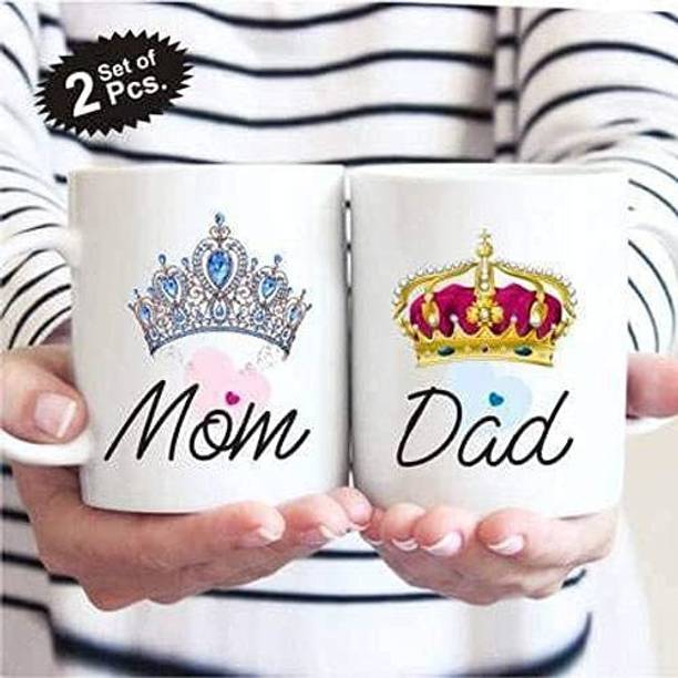 Pride Art Dad Mom Printed Coffee 330ml|Gift For Mom Dad | Birthday Gift Ceramic Coffee Mug