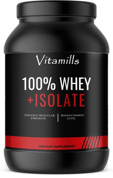 Vitamills 100% Whey Protein Isolate Supplement Powder (S280) Whey Protein