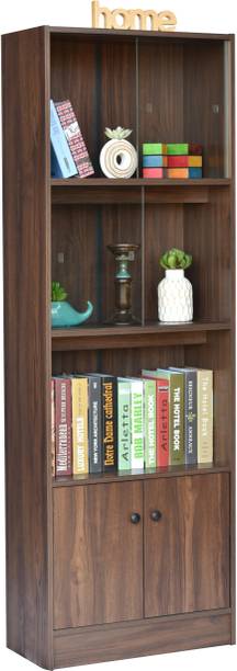 DeckUp Cove Walnut Engineered Wood Semi-Open Book Shelf