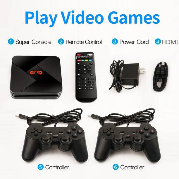 Clubics G5 Gaming Set For Smart Hd Tv With 2 Remote & 50000 Games - Black Limited Edition
