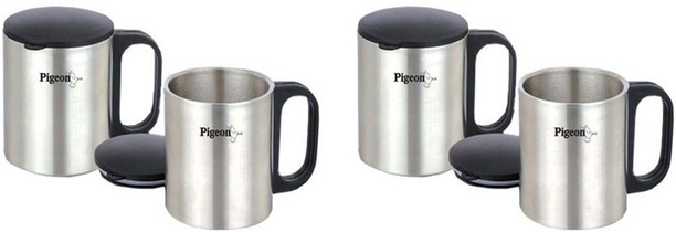 Pigeon Double Wall Coffee स्टेनलेस स्टील मग