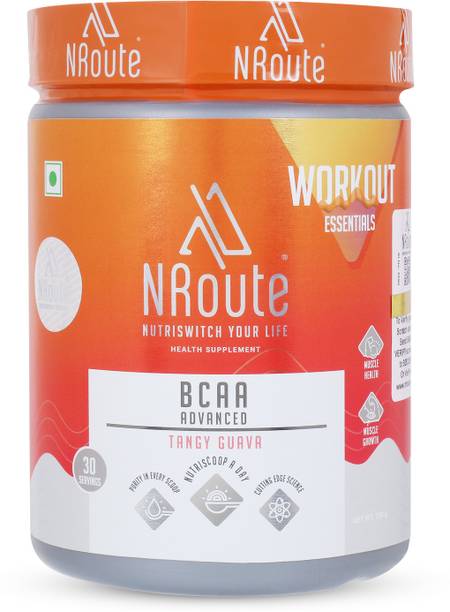 NRoute Advanced BCAA Supplement Powder for Muscle Growth, Workout Essential 30 Serving BCAA