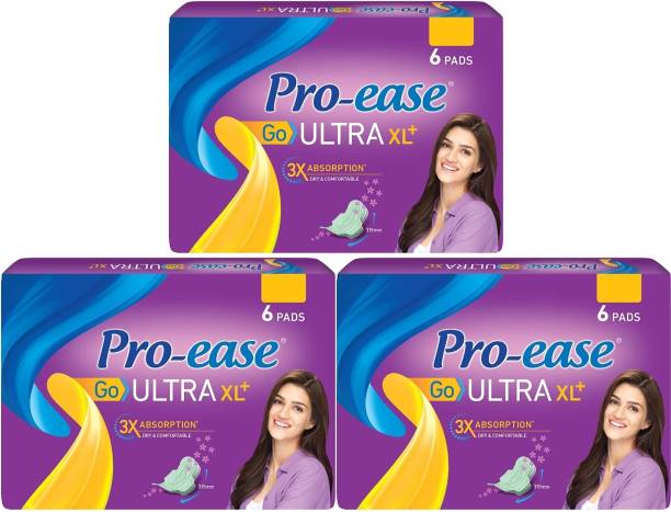 Pro-ease Go Ultra XL+ 6+6+6 pads Sanitary Pad