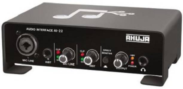 Ahuja AI -22 Audio Interface 2x2 USB Audio Interface Digital Sound Mixer