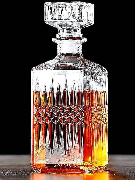 Zepoli Whiskey Decanter for,Scotch,Vodka,Wine or Bourbon-1000 ML Wine Decanter-Glass Adult Decanter
