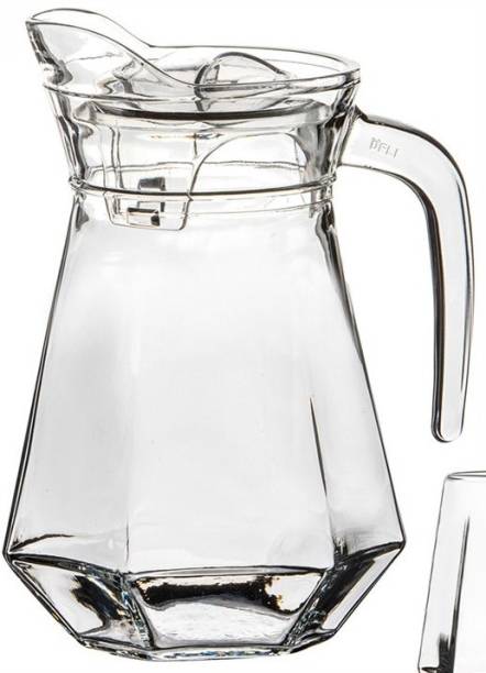 Tap2kaart 1.5 L Glass Water Glass Water Jug,Plastic Lid,Jug Pitcher,Beverage Jug,Lemon Juice Jug-1PCS