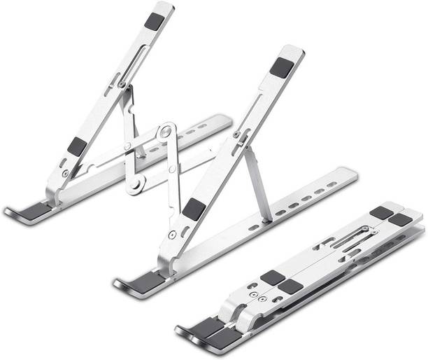 FIVANIO Laptop Stand, Adjustable Aluminum Laptop Tablet Foldable Portable Adjustable Aluminum Laptop Computer Desktop Tablet Stand Laptop Stand