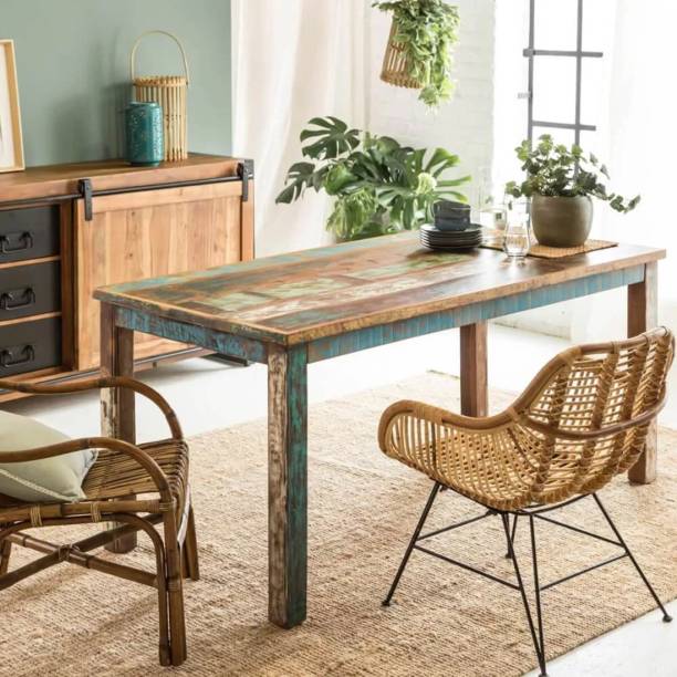The Attic Solid Wood 6 Seater Dining Table