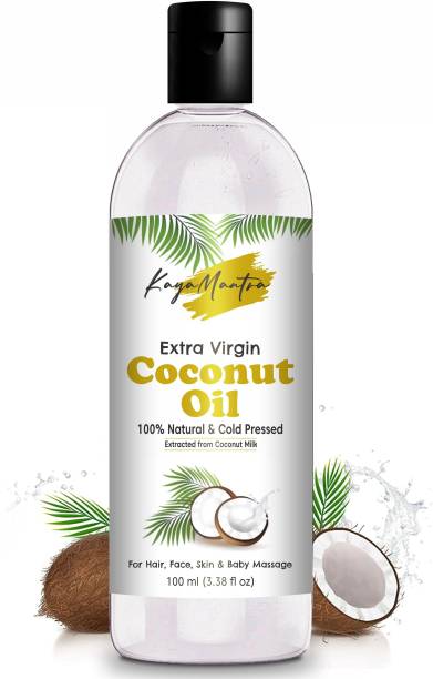 KayaMantra Cold Pressed Coconut Oil for Hair and Skin - 100% Pure & Natural Hair Oil