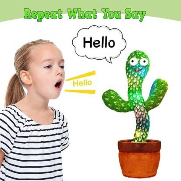 Onshhm Best Cactus Talking Toy Dancing Cactus Repeats What You Say Electronic Plush Toy