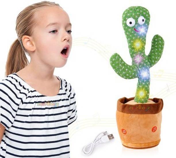 Onshhm Best Cactus Talking Toy Dancing Cactus Repeats What You Say Electronic Plush Toy