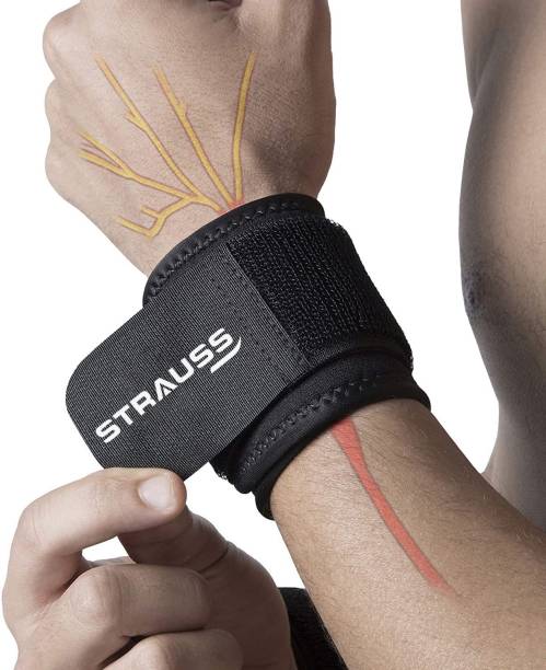 Strauss Wrist Support | Wrist Wrap | Wrist Band for Gym & Fitness, (Single) Wrist Support