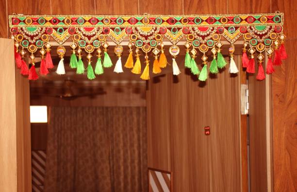 Jack Lawrence Doorand Wall Hanging Toran Latkan, Handmade Traditional Patchwork 3 Ft Toran