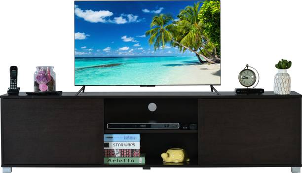 DeckUp Cannes 2-Door Dark Wenge Engineered Wood TV Entertainment Unit