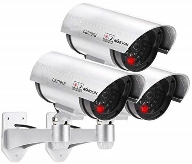 SOCHEP 3 Pack Outdoor Fake Security Camera, Bullet Dummy Security Camera Security Camera