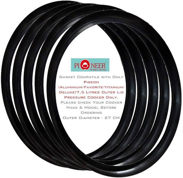 Pioneer PIGEON Aluminium Deluxe, Favourite, Special, 7.5 Litres Outer Lid (Pack of 5) 245 mm Pressure Cooker Gasket