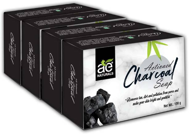 AE Naturals Activated Charcoal soap pack of 4