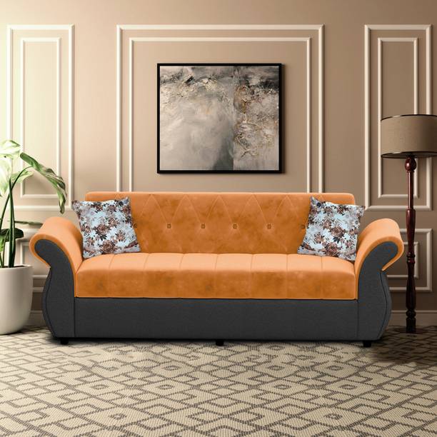 Flipkart Perfect Homes Alina Fabric 3 Seater  Sofa