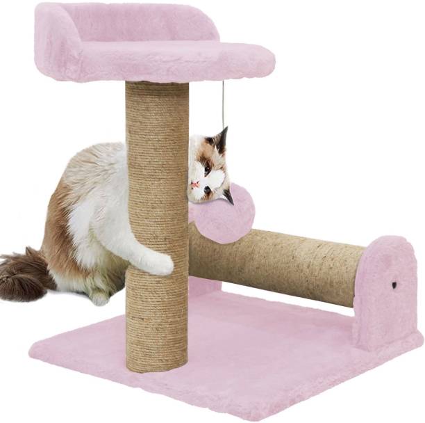 Hiputee Activity Cat Scratching Dual Scratching Post for Kitten Cat Sisal Rope Free Standing Cat Tree