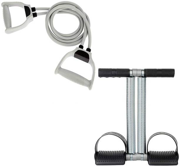 ADONYX Combo Toning Tube Tummy Trimmer-Ab Exercise Total Body Workout for Men and Women Fitness Accessory Kit Kit