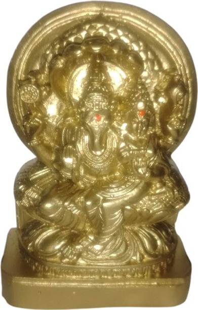 tskutty Hayagiriva / Lakshmi Hayagriva POLYMARBLE IDOL 10 CM HEIGHT GOLDEN COLOR IDOL Decorative Showpiece  -  10 cm
