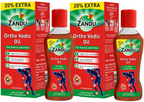 ZANDU Ortho Vedic Oil 100ml + 20% Extra (Pack of 2) Liquid