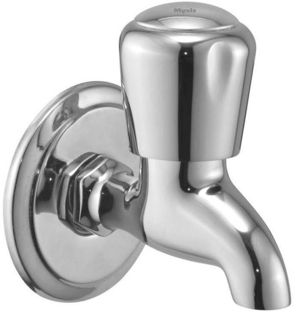 Mysis CA-01 Croma Brass Bib Cock Faucet/Tap with Wall Flange (Chrome Finish) Bib Tap Bib Tap Faucet