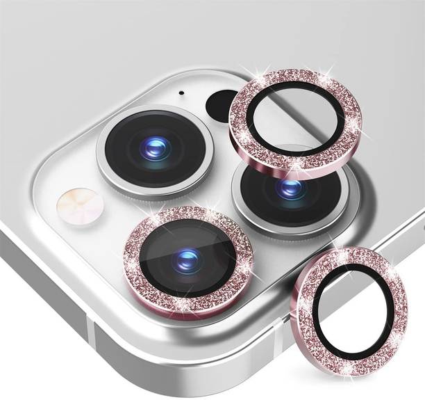 Casesily Camera Lens Protector for Apple iPhone 12 Pro Max Sparkling Glitter Metal Ring Protector