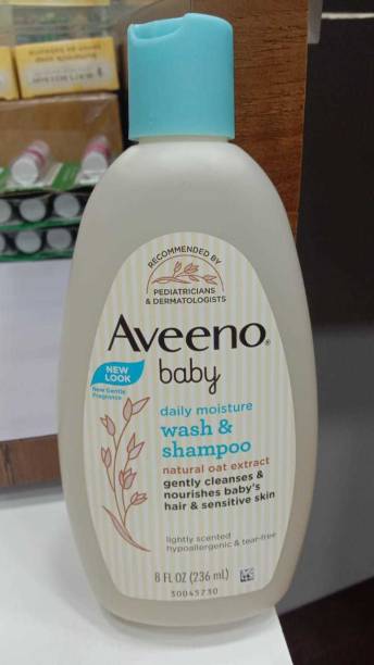 Aveeno baby daily moisture wash & shampoo 8oz (236ml)