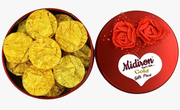 मिंडफिड Luxury Gold 12 Chocolate with Tin Gift Pack बार