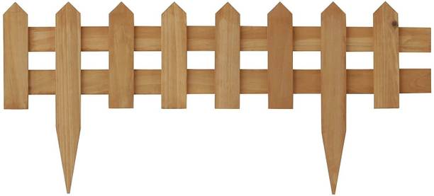 Takasho Wooden Flower Bed Standing Decorative Fence Outdoor Indoor Decor 0.27 m Fence Picket