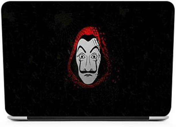 WeCre8 Skin's Money Heist Minimalist Premium Quality Vinyl Laptop Skin With Light Matte Finish Reusable Laptop Skin Compatible for 15.6 inch