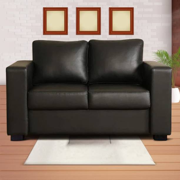 Brickwud Jardin Sofa Set (Black) Leatherette 2 Seater  Sofa