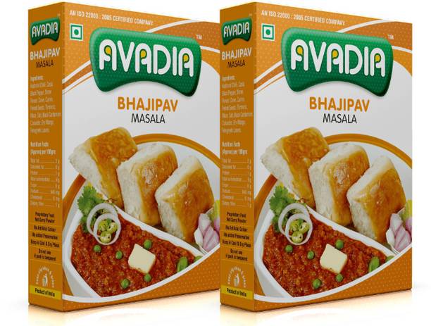 AVADIA BHAJIPAV MASALA | SPICE BLEND MIX | 100 g x2 | PACK OF 2 |