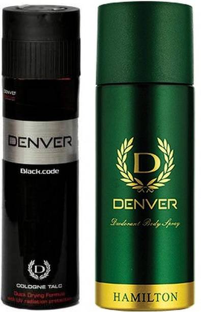 DENVER Hamilton Deodorant 165Ml With Black Code Talc For Men 100Gm Deodorant Spray  -  For Men