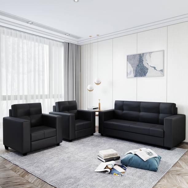 Flipkart Perfect Homes Akron Leatherette 3 + 1 + 1 Sofa Set