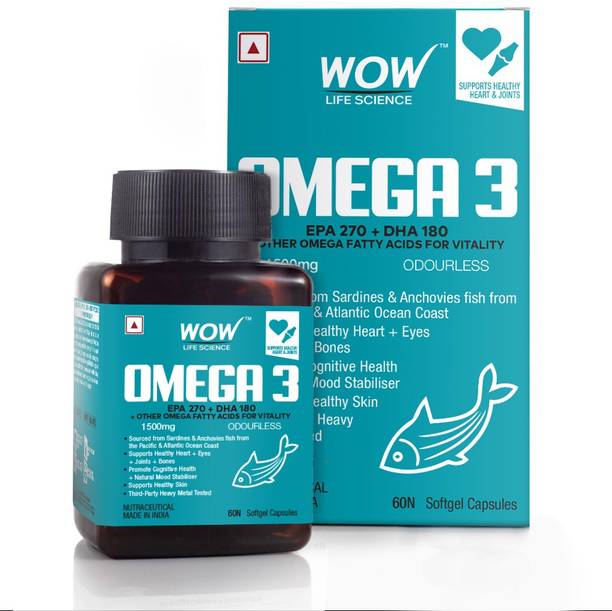 WOW Life Science Omega 3 1500 mg EPA +DHA Encriched