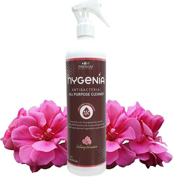 Premium Bionaturals Hygenia Antibacterial All Purpose Cleaner-Geranium Essential Oil-Eco Friendly, Baby,Pet Safe