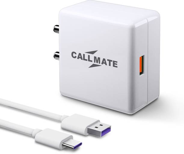 Callmate 25 W 5 A Wall Charger for Mobile with Detachable Cable