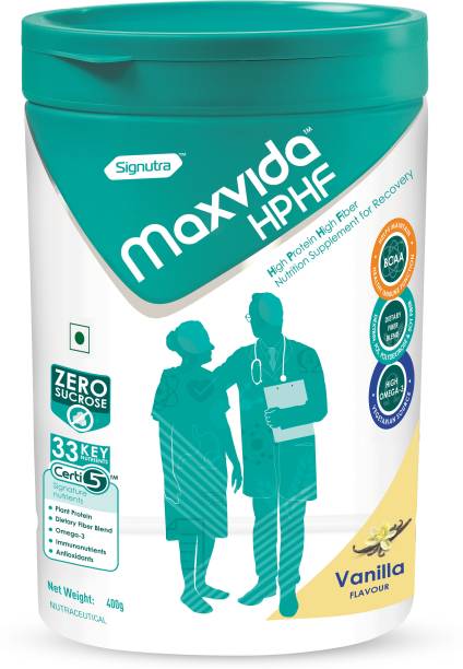 Maxvida HPHF - High Protein High Fiber Supplement for Recovery - 400g Jar (Vanilla) Nutrition Drink