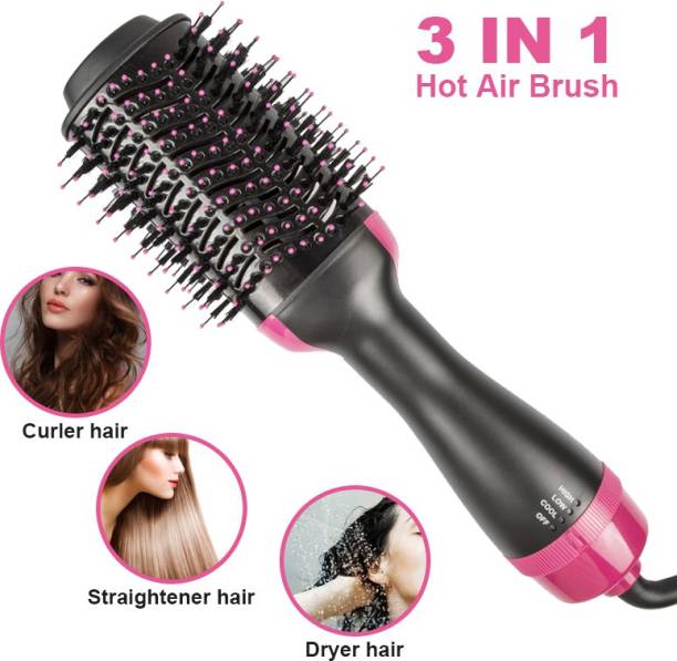 NH WORLD Hot Air Brush 3 in 1 One Step Hair Dryer and Styler Brush for All Hair Types Hair Dryer