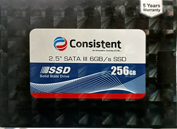 Consistent SSD 2.5 SATA 256 GB Desktop, Laptop, All in One PC's Black SATA III Internal Solid State Drive (SSD) (CTSSD256S6)