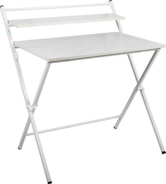 blumuno X-Plus Folding Table (Dreamy White) Engineered Wood Study Table
